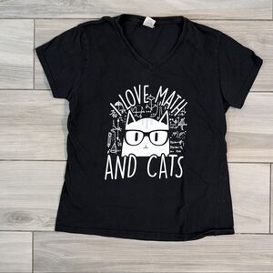 I Love Math and Cats T Shirt